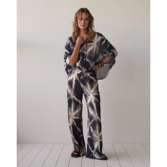 Summum 4s3002-12459 413 trousers tie dye viscose blue noir - Image 4