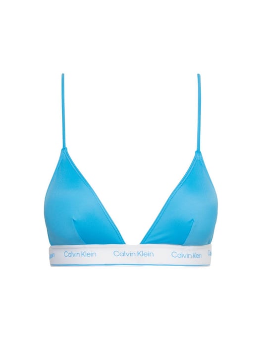 Calvin Klein CK Meta Legacy Triangle Bikini Top - Malibu Blue - Image 3