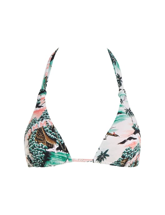 Tommy Hilfiger TJ Heritage Triangle Bikini Top - Hawaiian Tickled Pink - Image 3