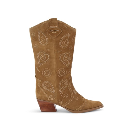 Kurt Geiger London Suede Paisley Cowboy Boots - Image 1