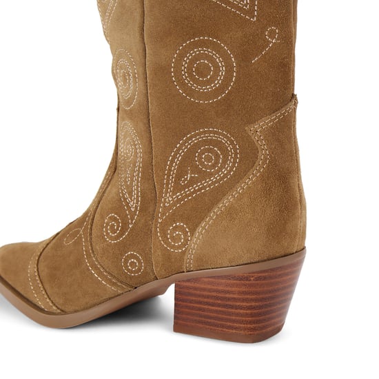 Kurt Geiger London Suede Paisley Cowboy Boots - Image 4