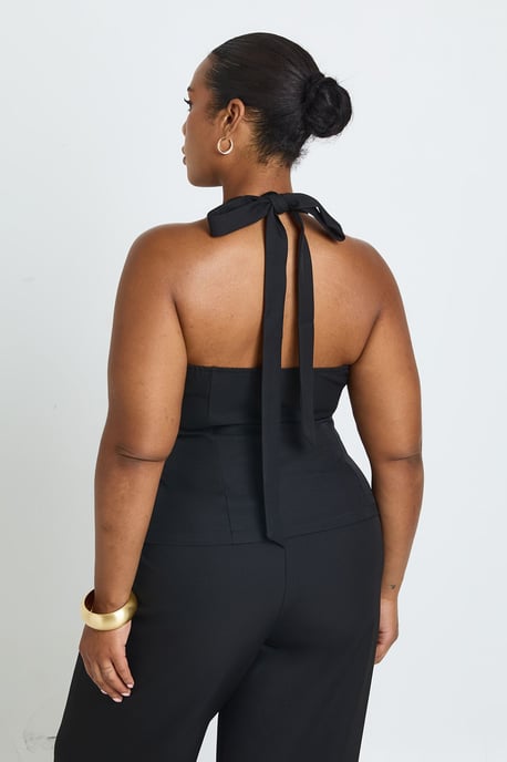 Plus Square Neck Halter Top - Image 2