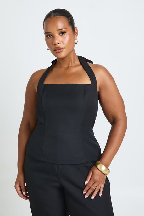 Plus Square Neck Halter Top - Image 3