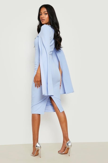Tall Cape Sleeve Midi Bodycon Dress - Image 2