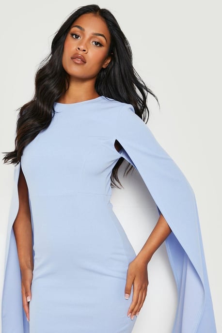 Tall Cape Sleeve Midi Bodycon Dress - Image 4