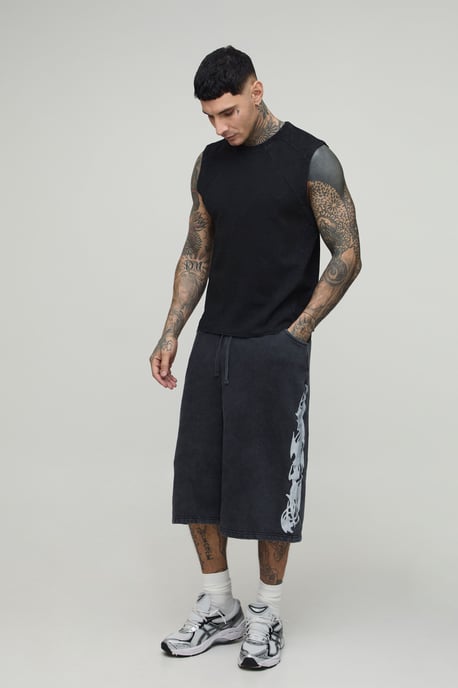 Tall Tribal Bermuda Jorts - Image 4