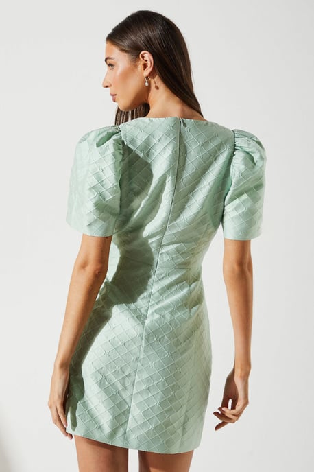 Jacquard Bow Mini Dress - Image 3