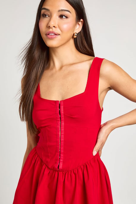 Bengaline Hook And Eye Skater Dress - Image 4