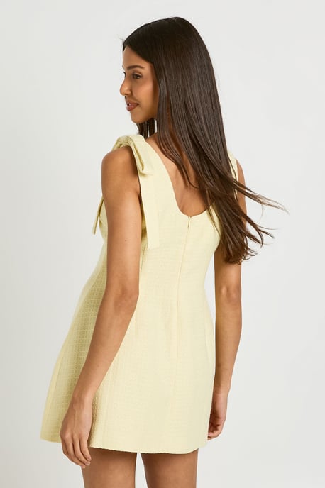 Petite Boucle Scoop Neck Tailored Mini Dress - Image 2