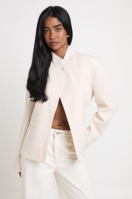 High Fastening Wrap Blazer - Image 3