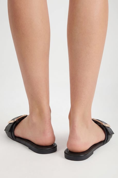 Wide Fit Oversized Buckle Sliders - Image 2