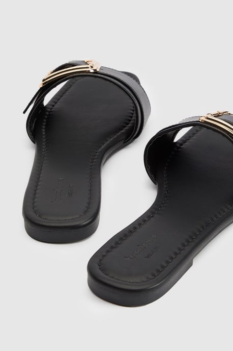 Wide Fit Oversized Buckle Sliders - Image 4