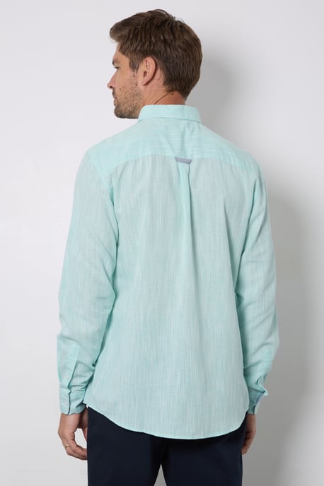 Aqua Soft Stripes Long Sleeve Shirt Button Down Shirt - Image 3