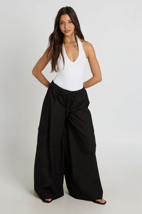 Cotton Poplin Cargo Trousers - Image 1