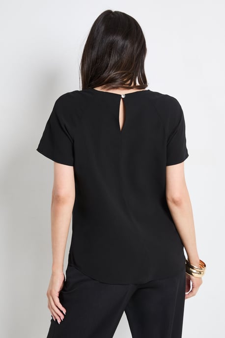Basic Crew Neck Chiffon T-Shirt - Image 3