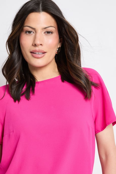 Basic Crew Neck Chiffon T-Shirt - Image 4