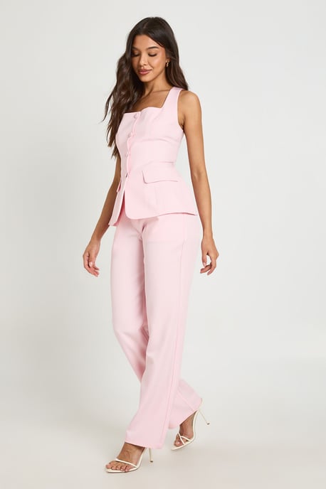 Straight Leg Tailored Trousers - Image 3