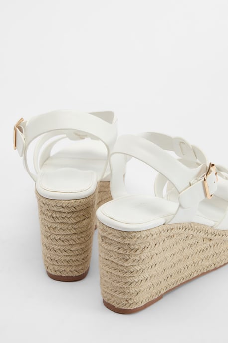 T Bar Espadrille Platform Wedges - Image 4