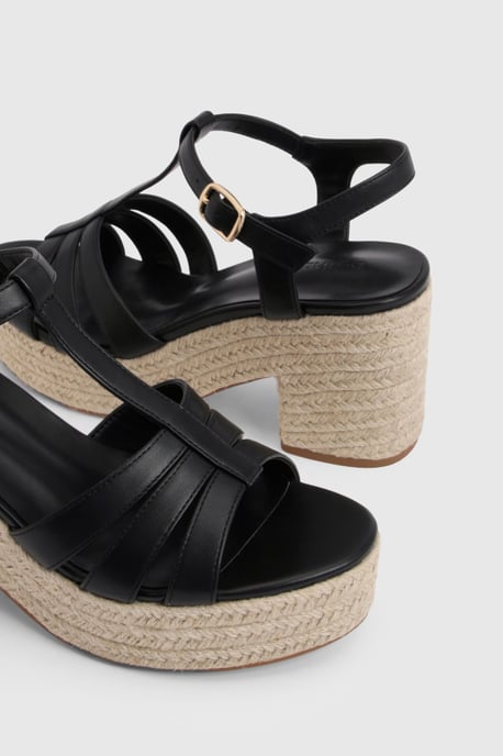 T Bar Espadrille Platform Wedges - Image 6