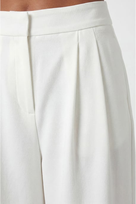 Petite Compact Viscose Stretch Tailored Wide Leg Trouser - Image 4