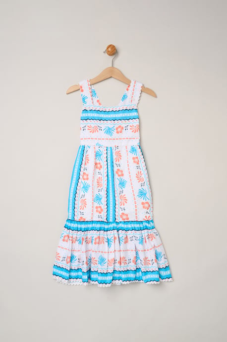 Scalloped Edge Dress and Matching Hair Clips Set - Image 3