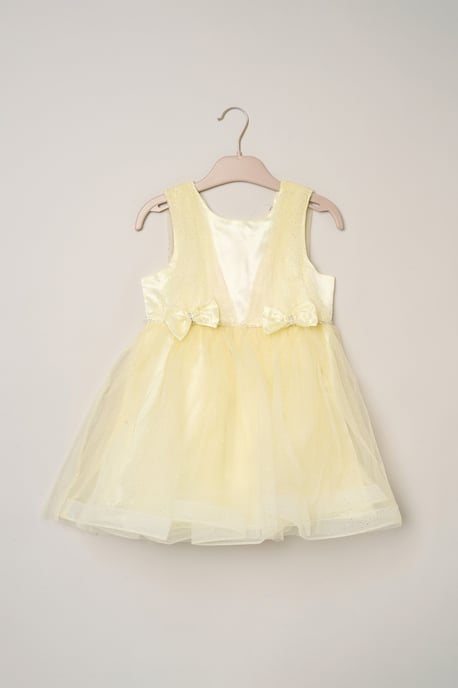 Tulle Dress with Rhinestone and Bows - Image 2