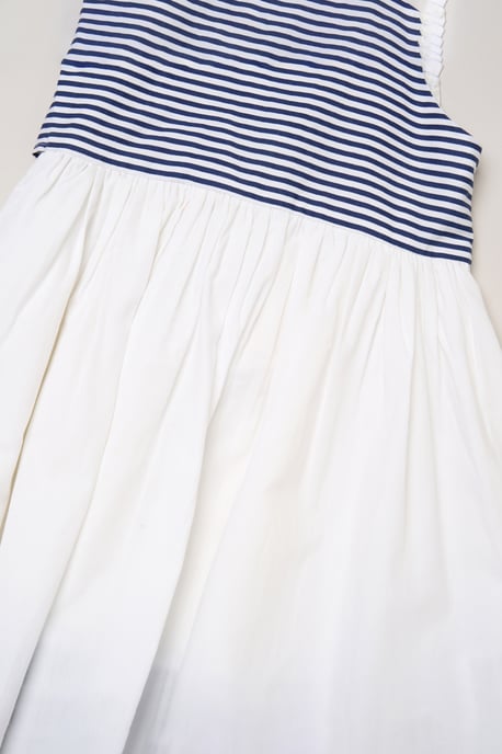 Stripe Panel Bow Back Dress with 2-Pack Hair Clips - Image 3