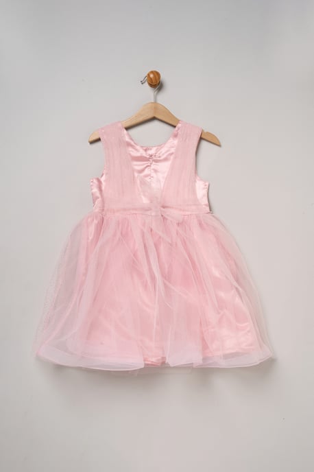 Tulle Dress with Rhinestone and Bows - Image 2