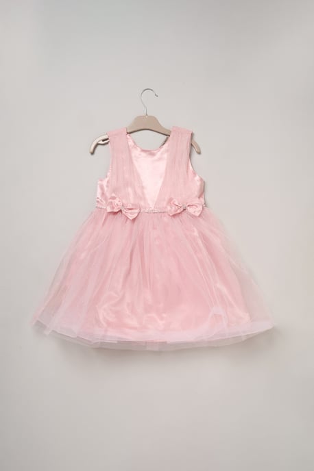 Tulle Dress with Rhinestone and Bows - Image 4