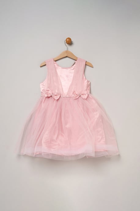 Tulle Dress with Rhinestone and Bows - Image 1