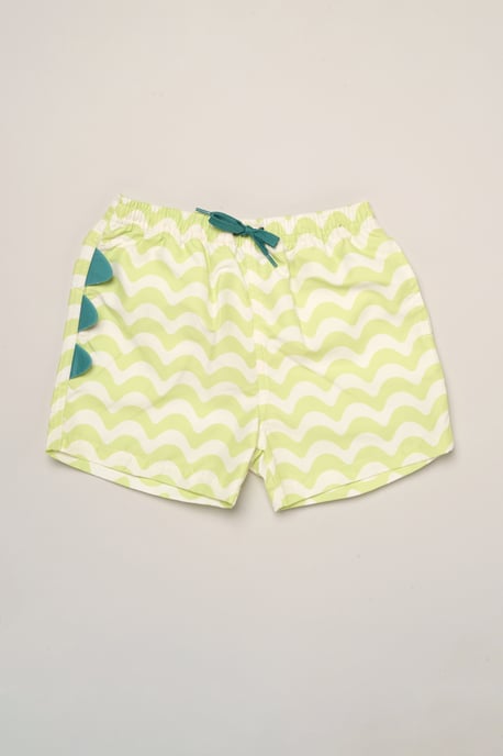 Dinosaur Long Sleeve Swim Top, Shorts and Sunglasses Swimwear Set - Image 5