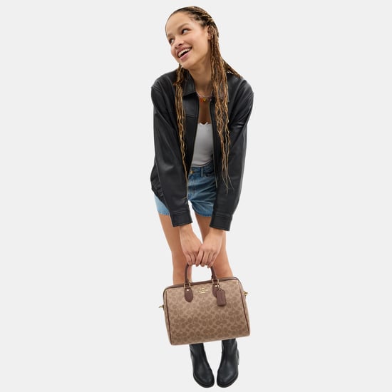 Rowan Large Satchel Bag In Signature Canvas - Image 6