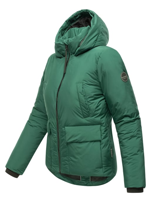 Marikoo short winter jacket for women with faux fur & teddy lining – Morinaa - Image 4