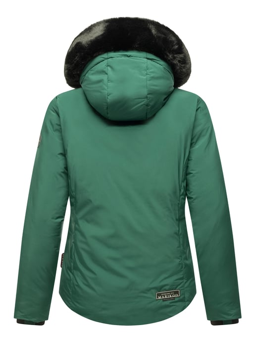 Marikoo short winter jacket for women with faux fur & teddy lining – Morinaa - Image 5
