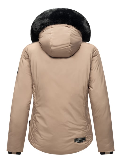 Korte dames winterjas met teddyvoering & bontkraag – Marikoo Morinaa - Image 5