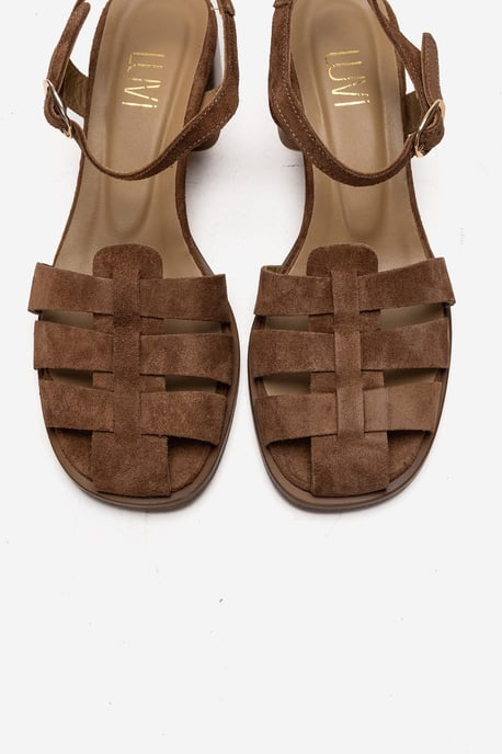 Devora Leather Block Heel Sandal - Image 2