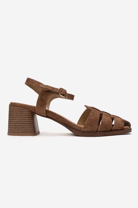 Devora Leather Block Heel Sandal - Image 4