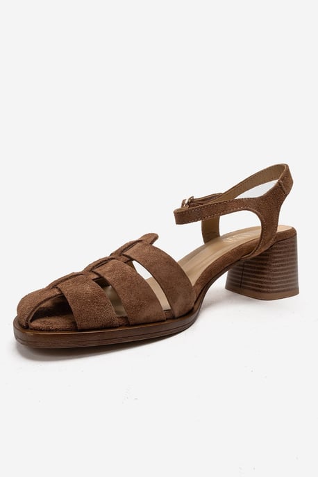 Devora Leather Block Heel Sandal - Image 6