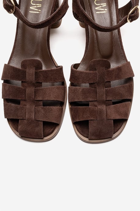 Devora Leather Block Heel Sandal - Image 5