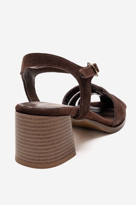 Devora Leather Block Heel Sandal - Image 6