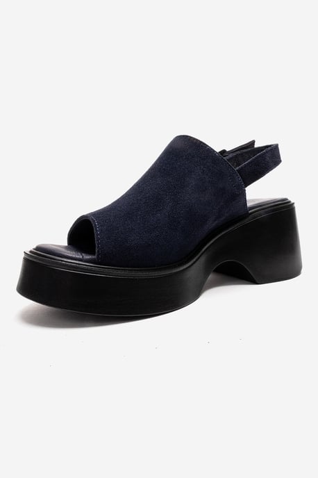 Power Leer Platform Sleehak Sandalen (Women) - Image 6