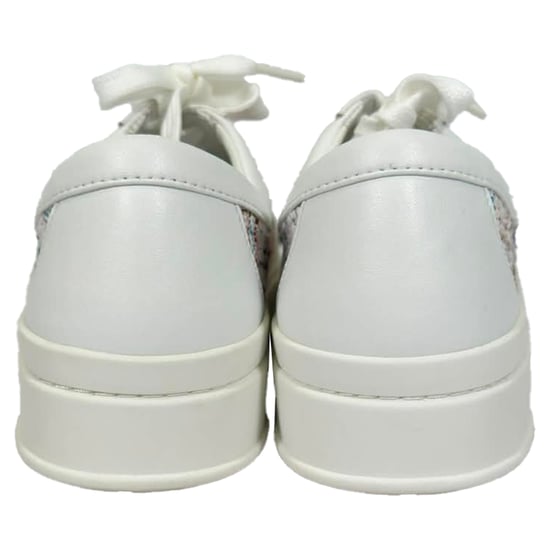 Stuart Weitzman Tweed Accent Sneakers in Multicolor Leather - Image 2