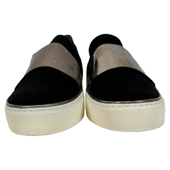Stuart Weitzman Slip On Sneakers in Black Velvet - Image 2