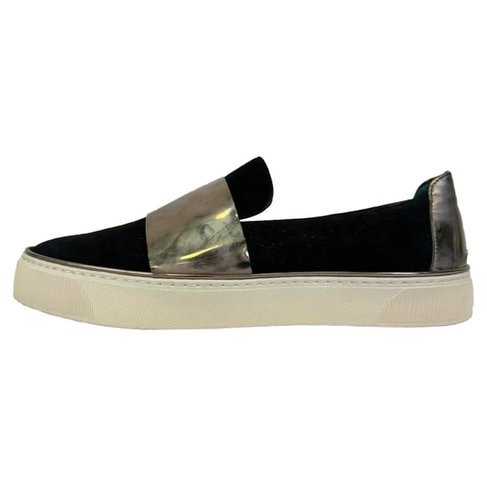 Stuart Weitzman Slip On Sneakers in Black Velvet - Image 4