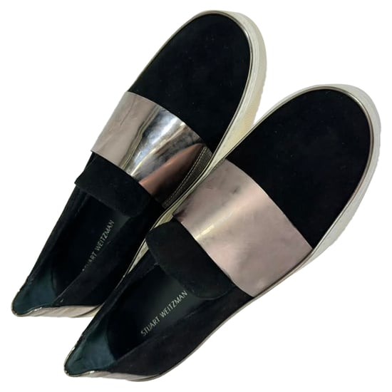 Stuart Weitzman Slip On Sneakers in Black Velvet - Image 5