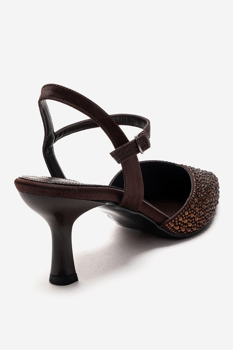 Vilka Embellished Slingback Kitten Heel Pumps - Image 5