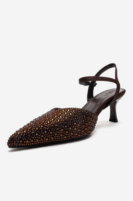 Vilka Embellished Slingback Kitten Heel Pumps - Image 6