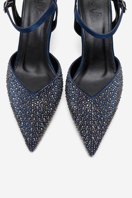 Vilka Embellished Slingback Kitten Heel Pumps - Image 2