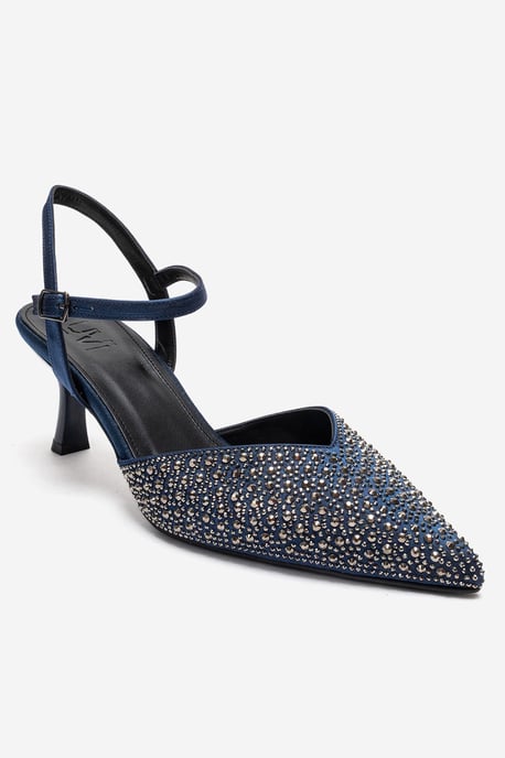 Vilka Embellished Slingback Kitten Heel Pumps - Image 3