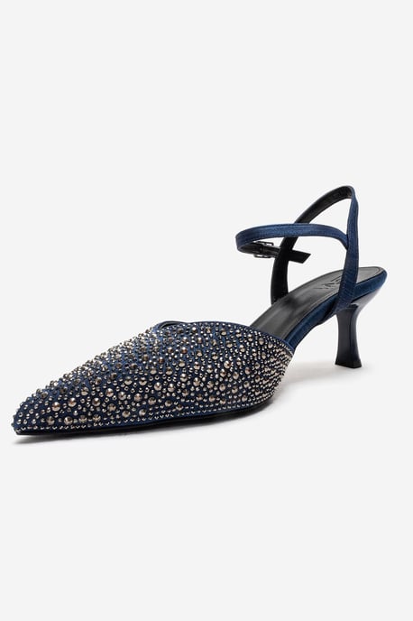 Vilka Embellished Slingback Kitten Heel Pumps - Image 6